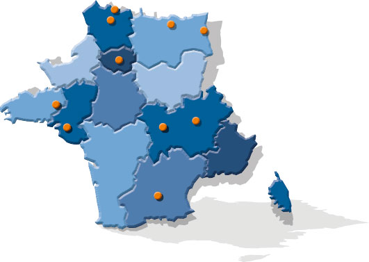 Réseau Sophis - carte du réseau